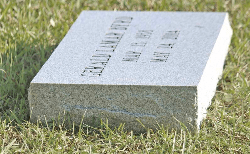 flat granite monument marker