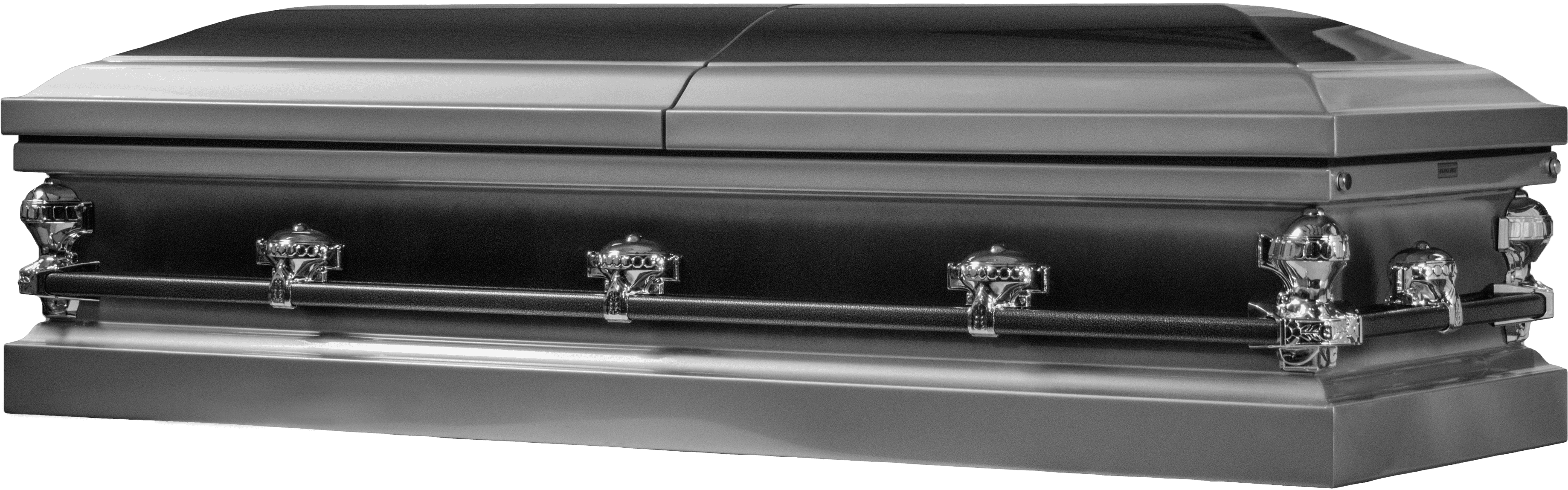 Midnight Horizon 18-gauge steel casket closed long back view