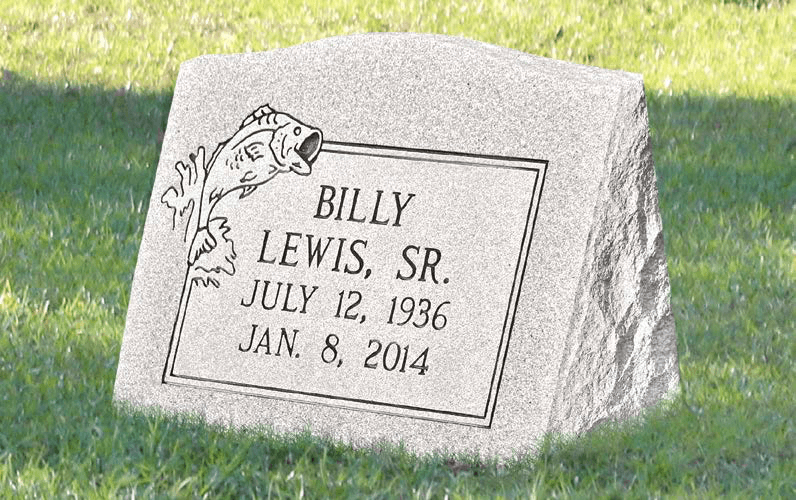 slant granite monument marker
