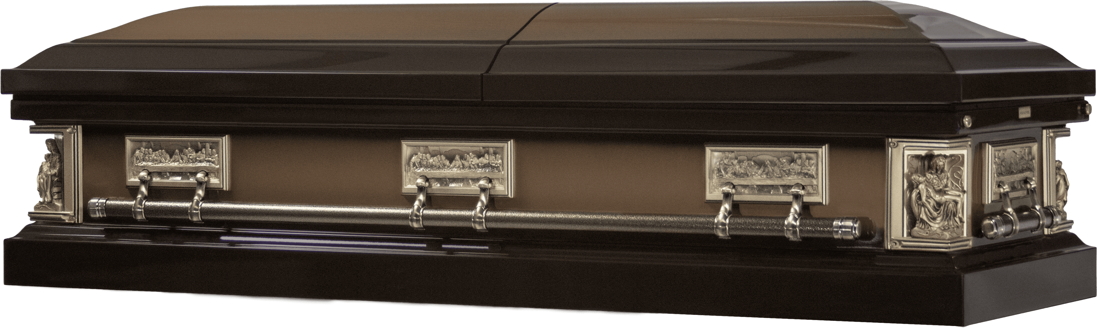Venetian Harmony 18-gauge steel casket closed long back view